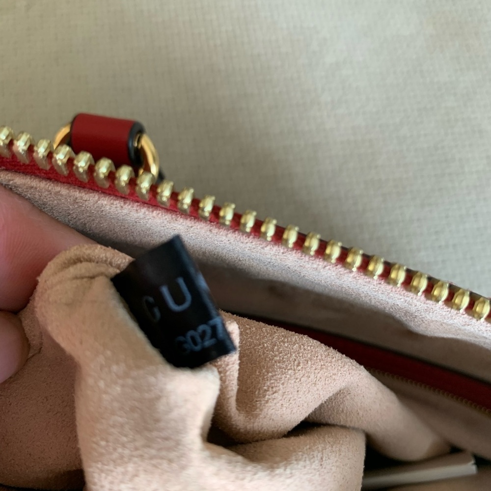 GUCCI GG Supreme Canvas Red Leather Blooms Tote - Picture 8 of 11